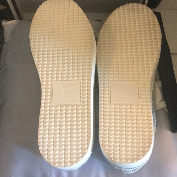 Crown & Ivy Silver Sparkly Sneakers - Picture 4 of 6